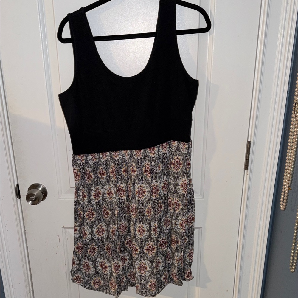 Torrid Black And Multicolor Patterned Mini Dress - image 1